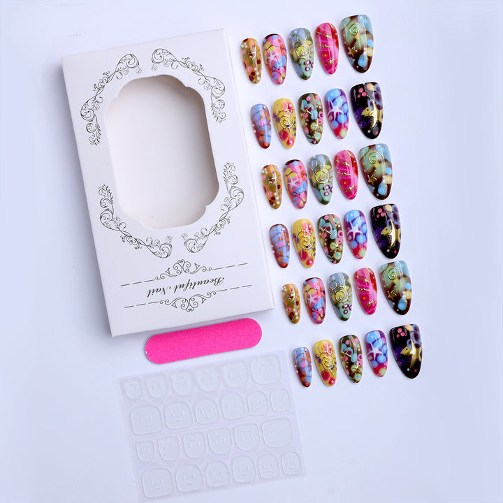 Artificial nails with handcrafted designs Kalsten