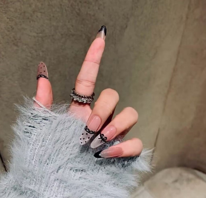 Decorative Glitter French Tip Nail Enhancements Kalsten