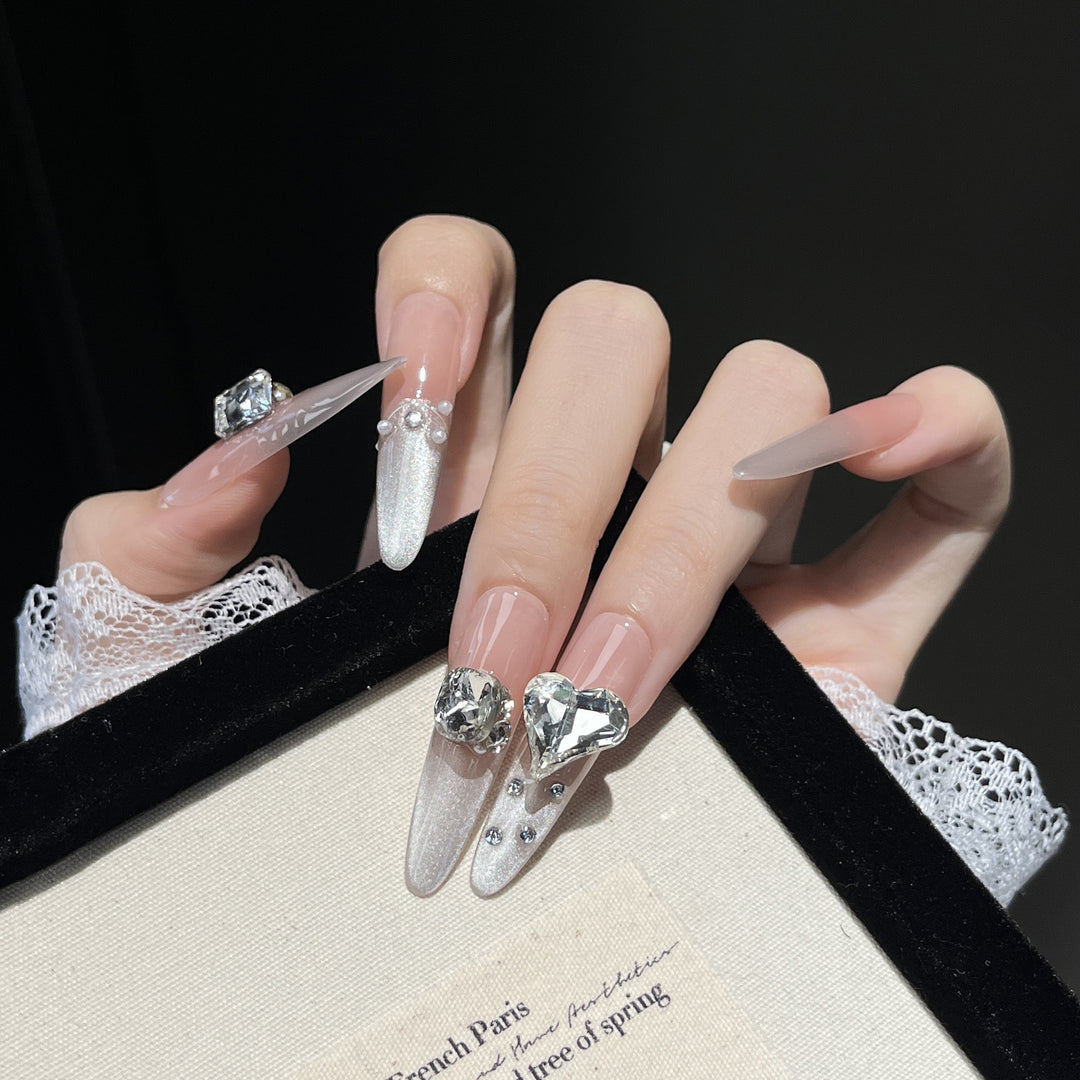 Luxury Crystal-Embellished Press-On Nail Set Kalsten