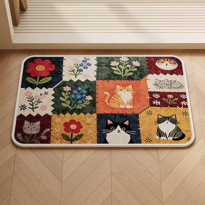 Playful Cat-Themed Indoor Area Rug