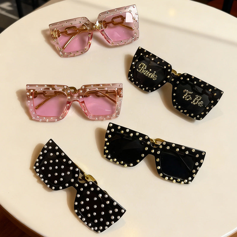 Decorative Pearl-Embellished Cat Eye Sunglasses Kalsten