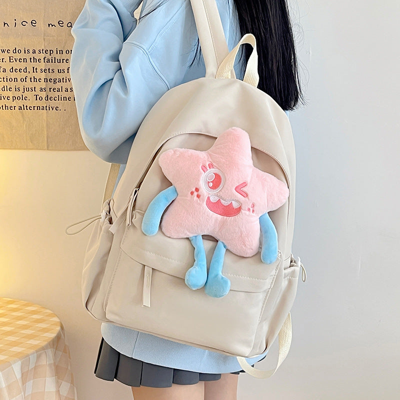 Plush backpack with playful star motif Kalsten