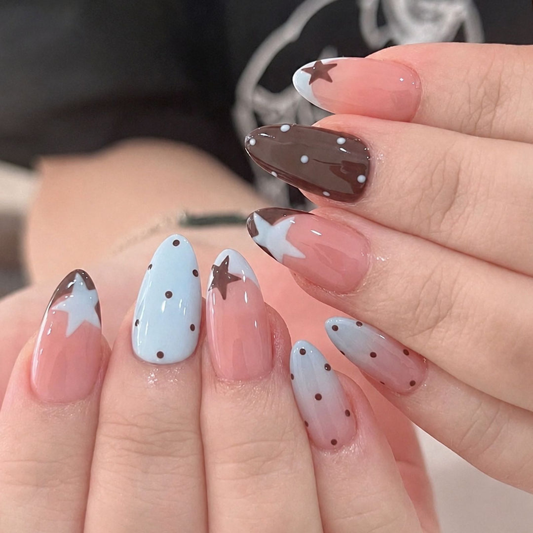 Creative Nail Art Set with Sparkling Stars and Dots Kalsten