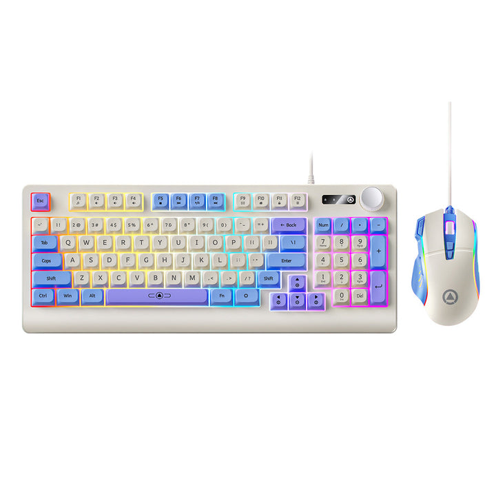 Retro RGB Mechanical Keyboard and Optical Gaming Mouse Set Kalsten