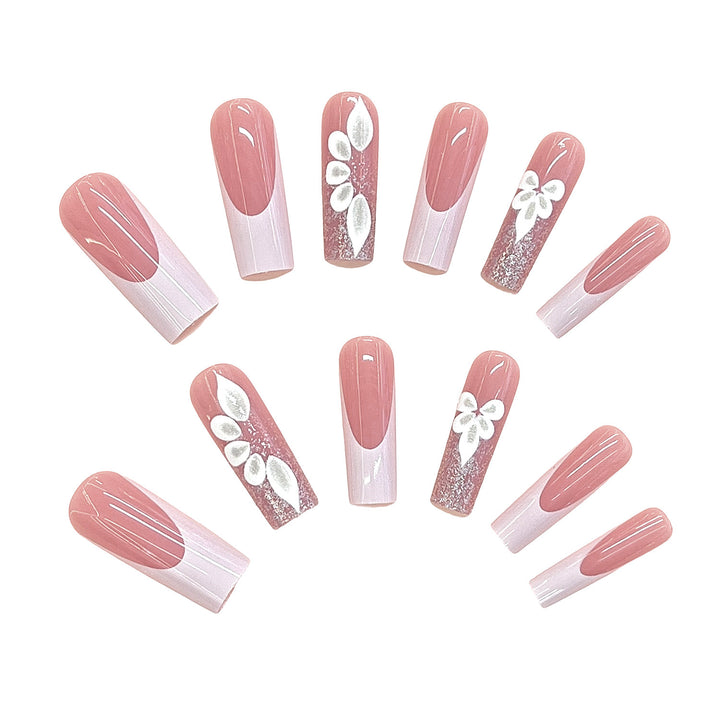 Elegant Floral Design Press-On Nails Kalsten