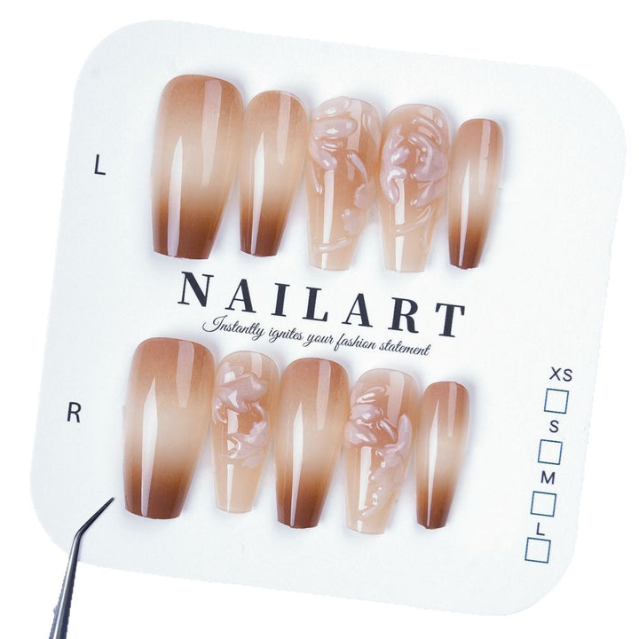 Floral Ombre Press-On Nail Set Kalsten