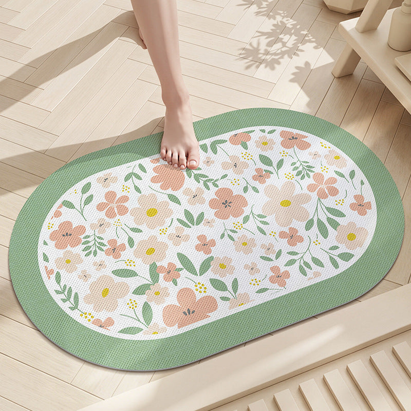 Floral Mosaic Bathroom Mat Kalsten