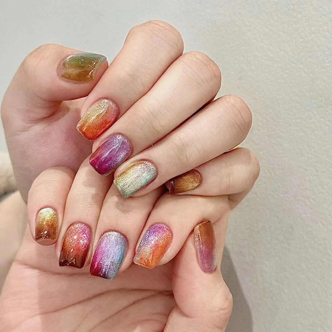 Gradient Shimmer Press-On Nails Kalsten