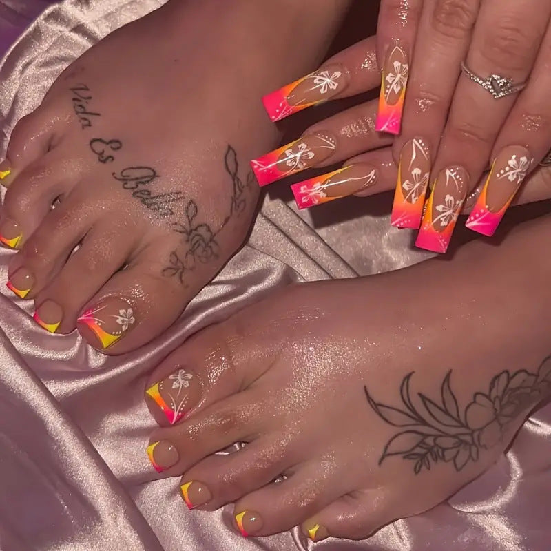 Vibrant Gradient Press-On Nail Art Set Kalsten