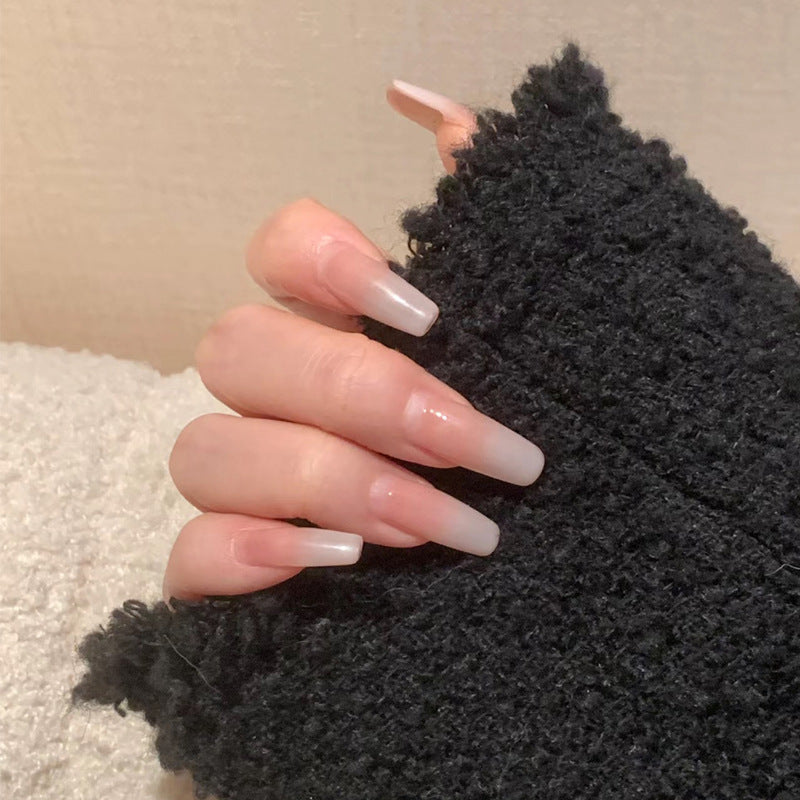 Elegant Long Coffin-Shaped Press-On Nails Kalsten