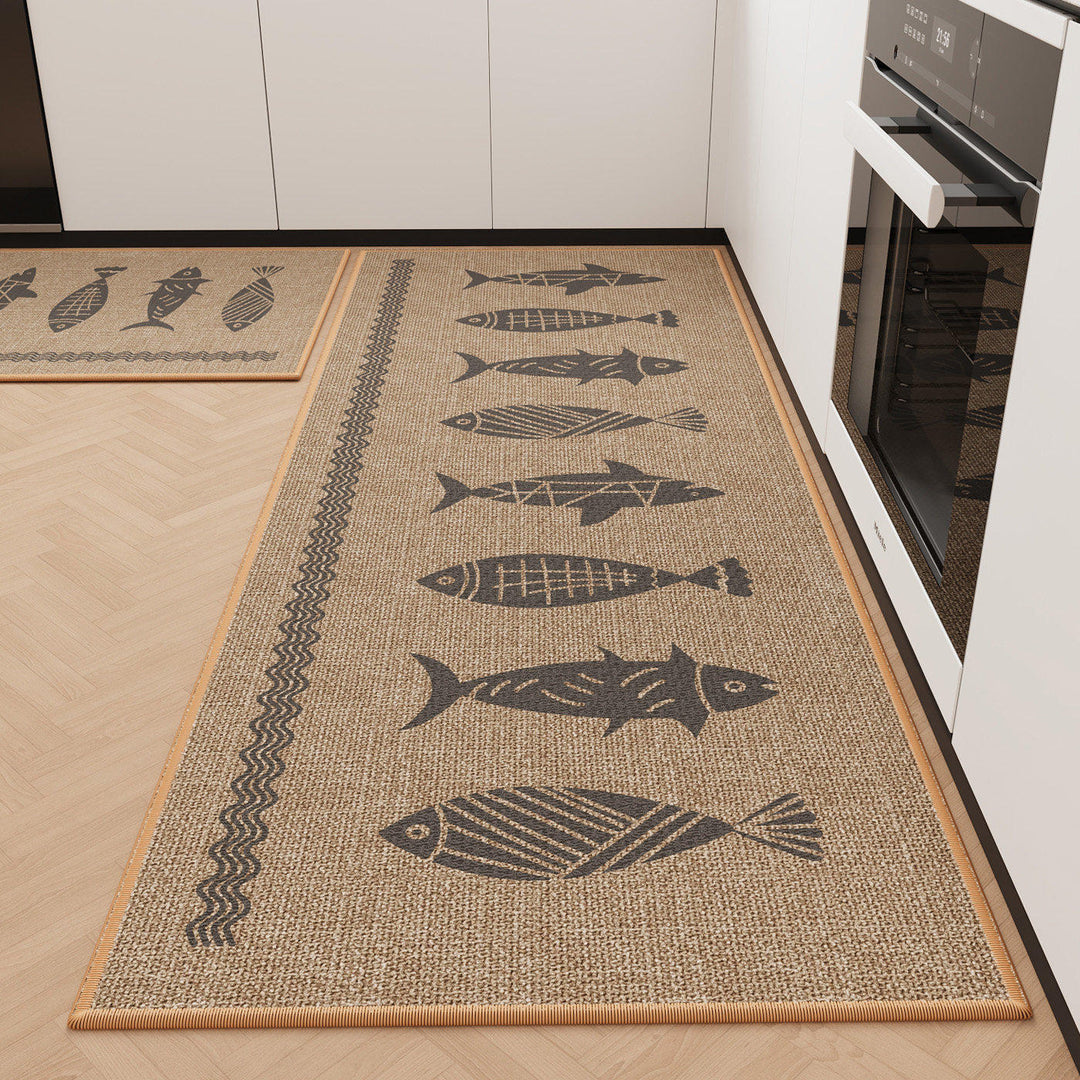 Coastal-Themed Durable Kitchen Mat