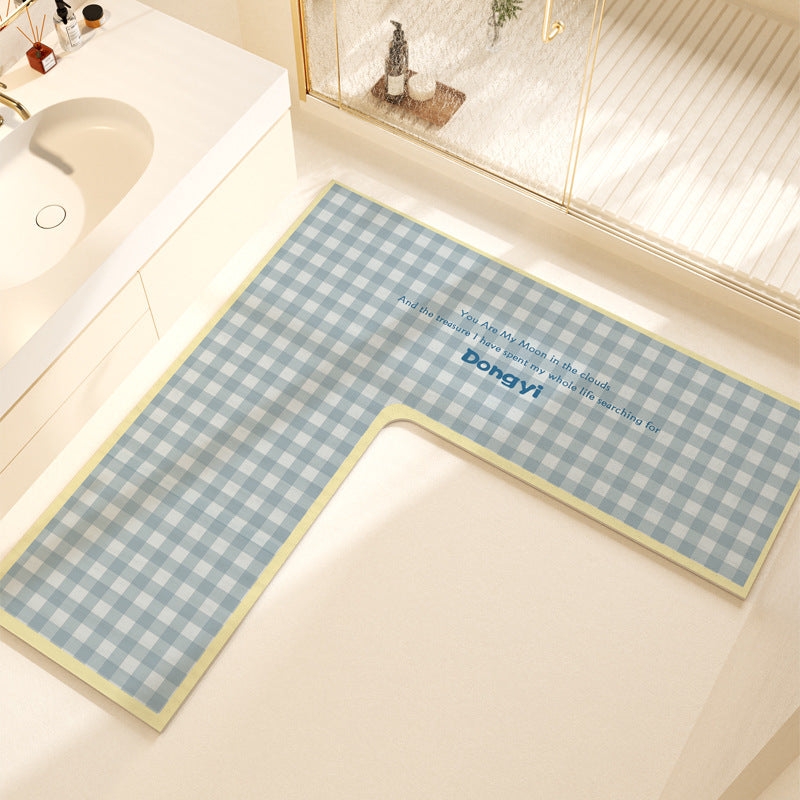 L-Shaped Soft Bath Mat Kalsten