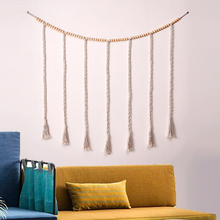 Macramé Wall Hanging with Beaded Accents