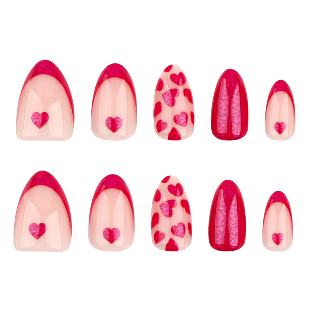 Artistic Cool Nail Art with Hearts Kalsten