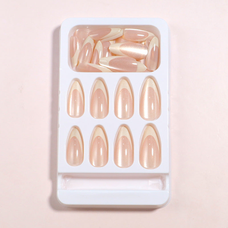 Glossy Long Almond-Shaped Press-On Nail Set Kalsten