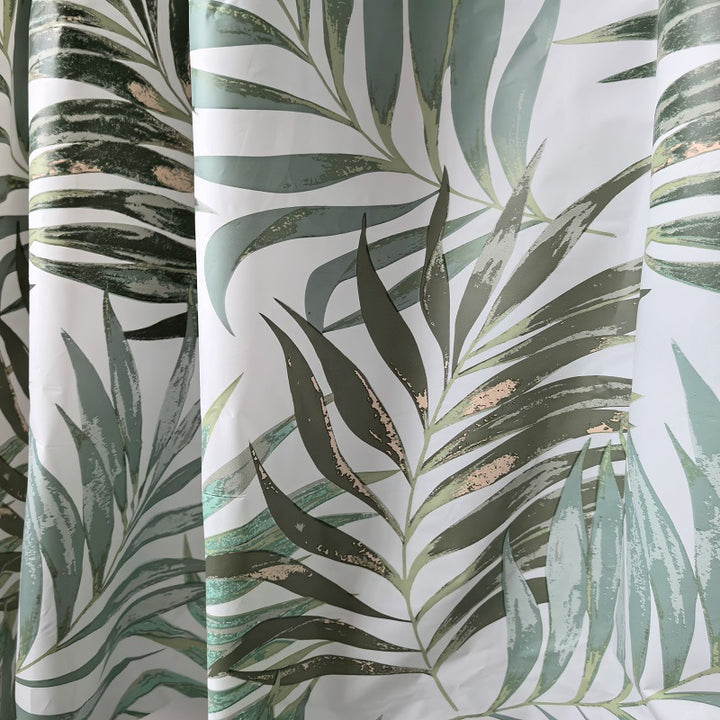 Tropical Leaf Design Shower Curtain Kalsten