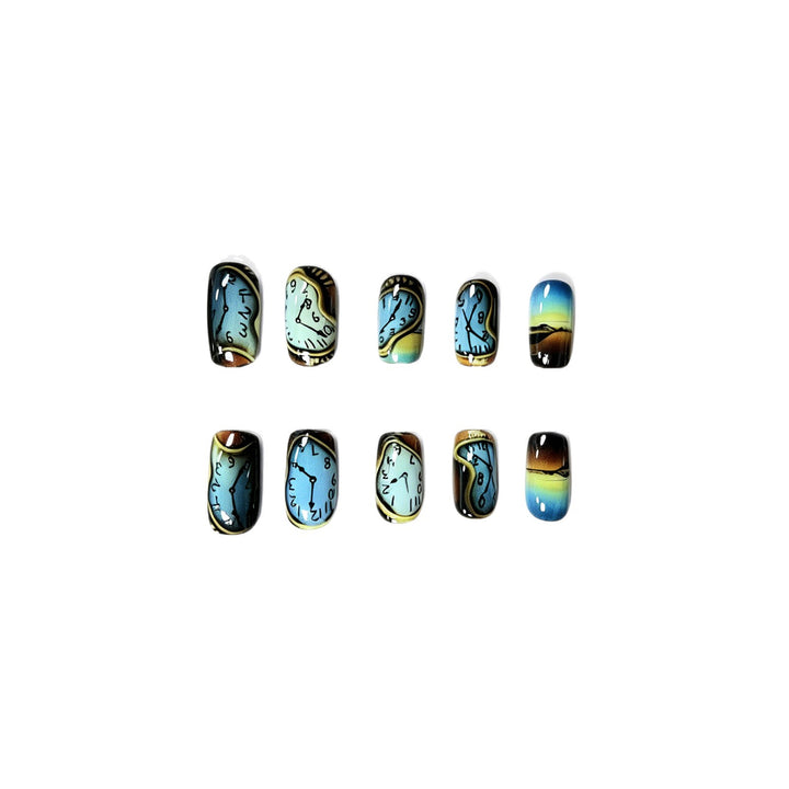 Artistic Time-Themed Nail Art Kalsten