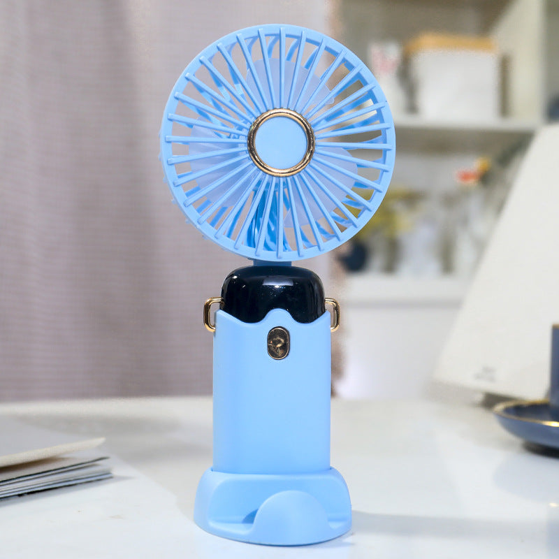 Women's Portable Hand Fan with Integrated Spray Function and USB Charging Option Kalsten