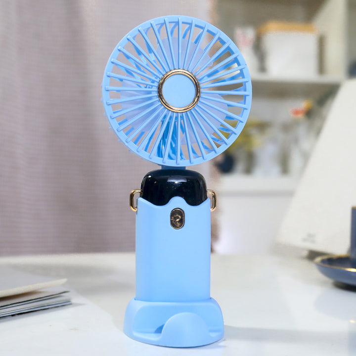 Women's Portable Hand Fan with Integrated Spray Function and USB Charging Option Kalsten