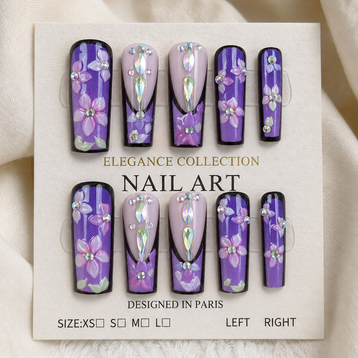 Decorative Floral Themed Press-On Nails