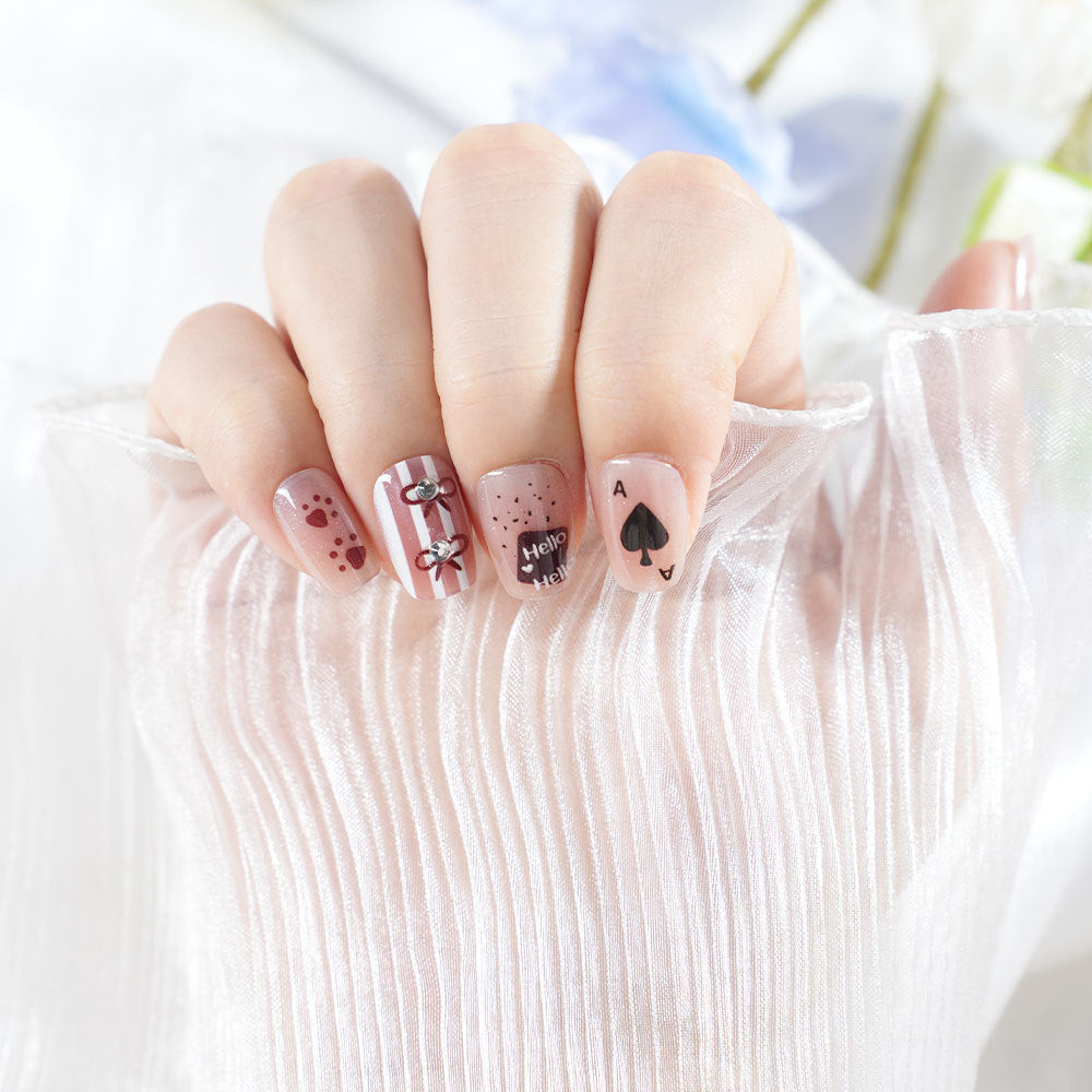 Playful Themed Press-On Nail Set Kalsten