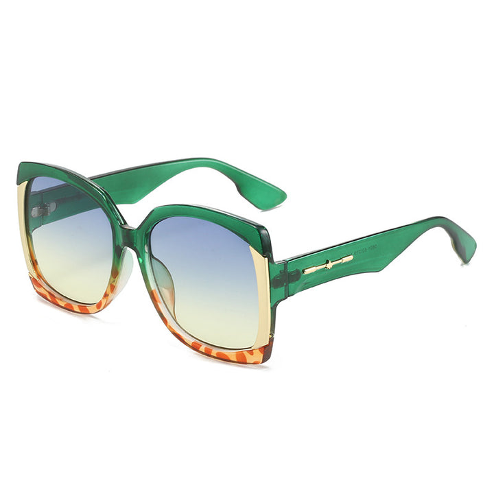 Oversized Tortoiseshell Sunglasses with Gold Accents Kalsten