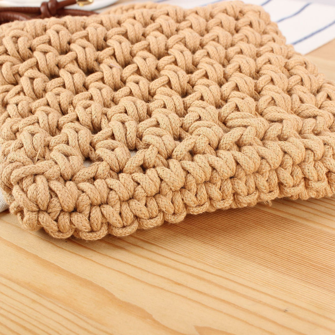 Handbag Made of Handmade Macrame with Adjustable Shoulder Strap Kalsten