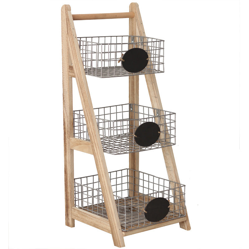 Practical stair shelf with wire baskets Kalsten