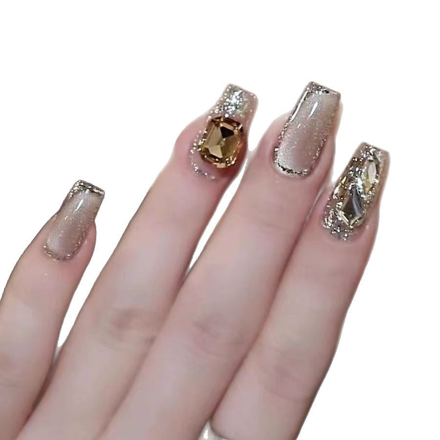 Luxury Crystal-Embellished Press-On Nails Kalsten