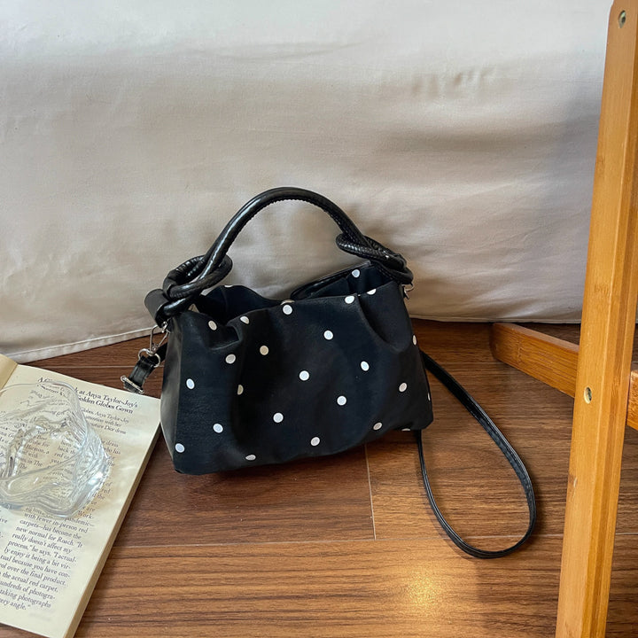 Playful Polka Dot Handheld Satchel