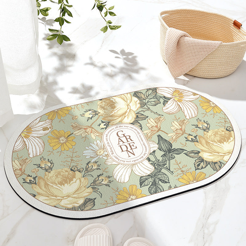 Floral Inspirational Bath Mat