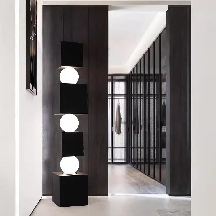 Modern Stacked Geometric Floor Lamp