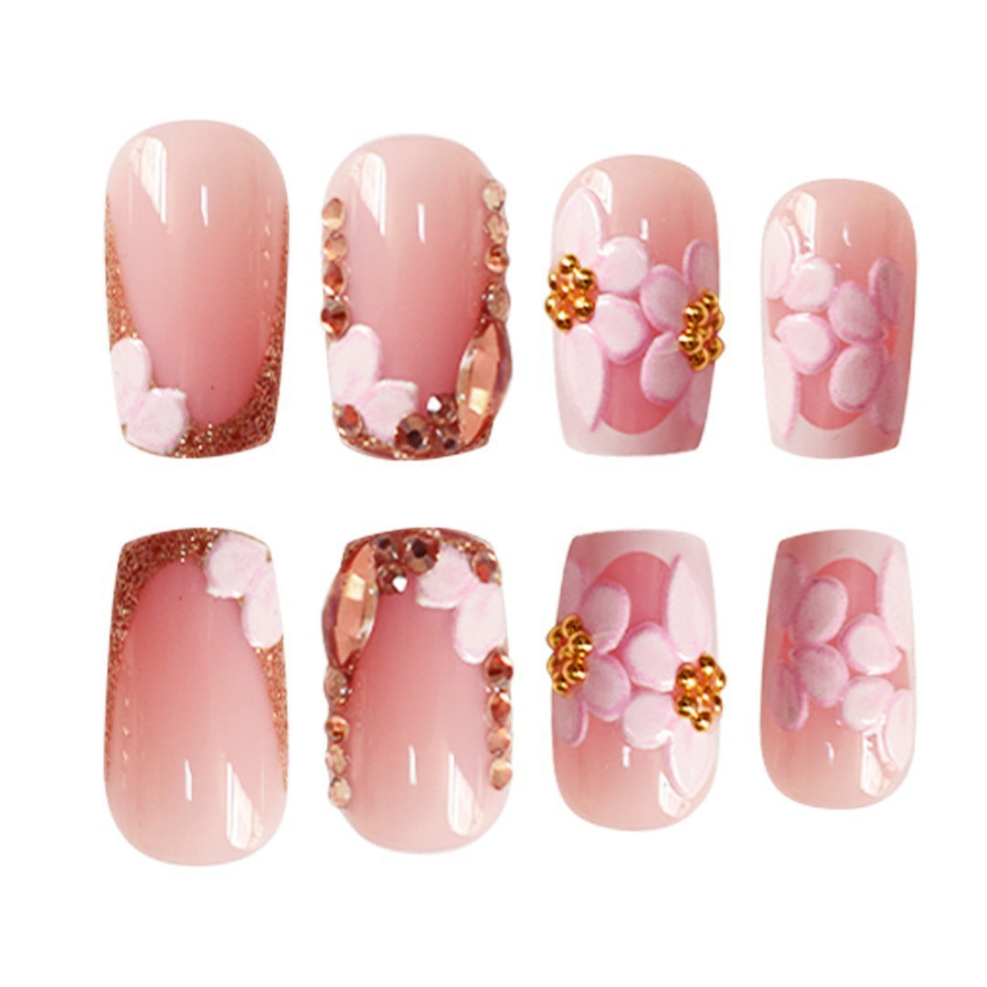 Chic Floral Press-On Nail Art Extensions Kalsten