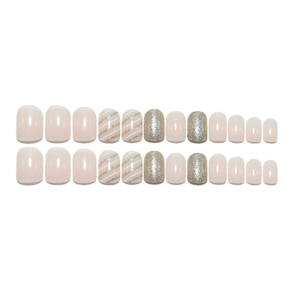 Elegant artificial nails with glitter accents Kalsten