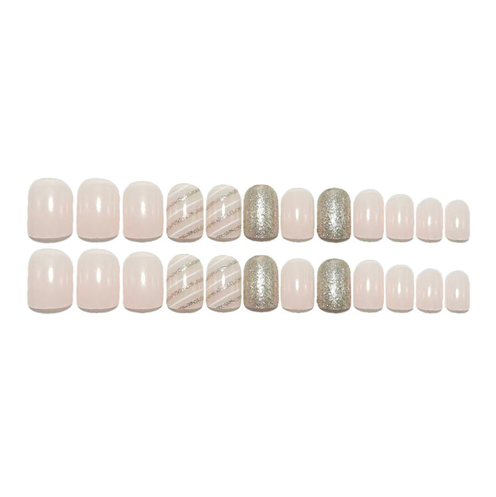 Elegant artificial nails with glitter accents Kalsten