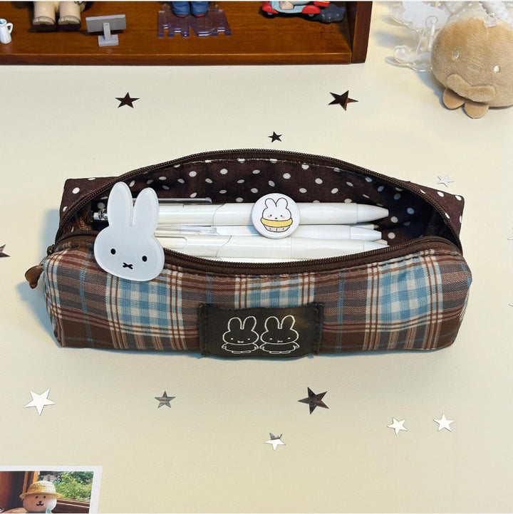 Stylish Plaid Pencil Pouch