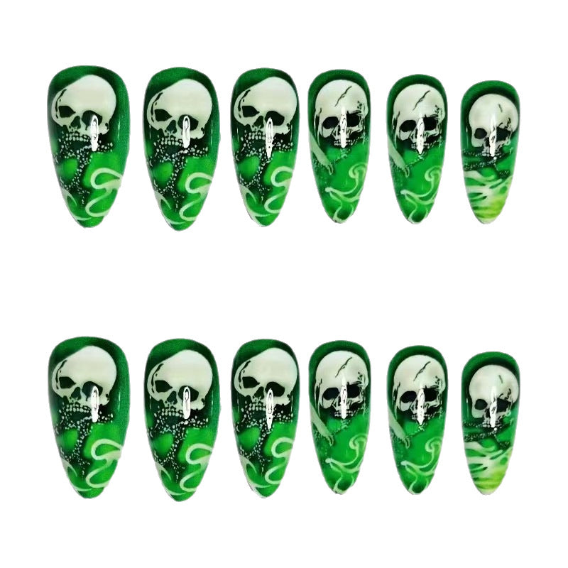 Artistic Skull Themed Nail Art Set