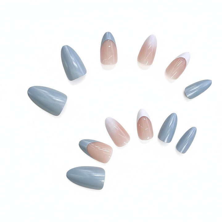 Elegant Ombre Almond-Shaped Press-On Nails Kalsten