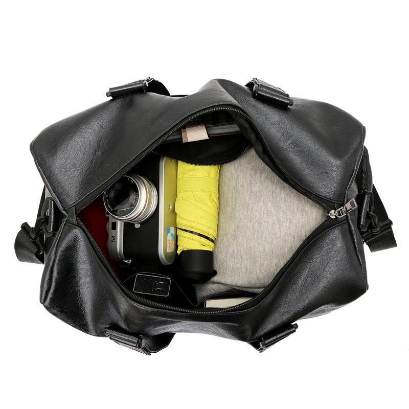 Stylish Faux Leather Travel Duffel Bag Kalsten