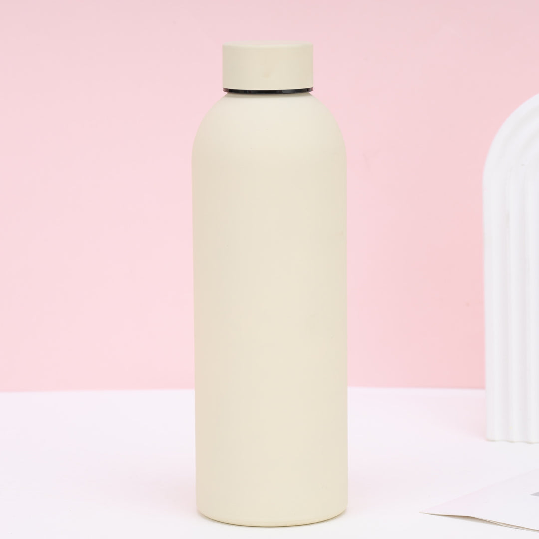 Unisex nan vacuum-insulated stainless steel drinking bottle with soft-touch surface and leak-proof screw cap Kalsten