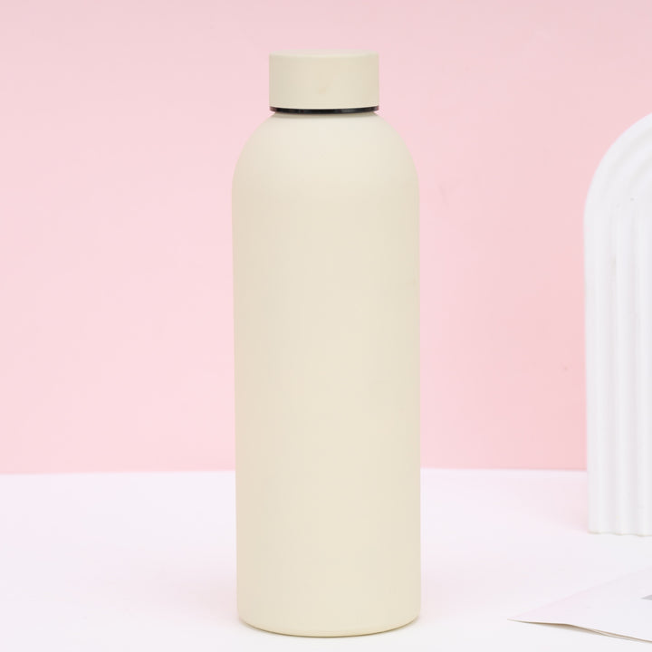 Unisex nan vacuum-insulated stainless steel drinking bottle with soft-touch surface and leak-proof screw cap Kalsten