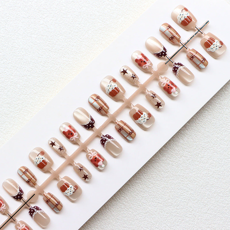 Whimsical Cupcake-Themed Press-On Nail Art Set Kalsten