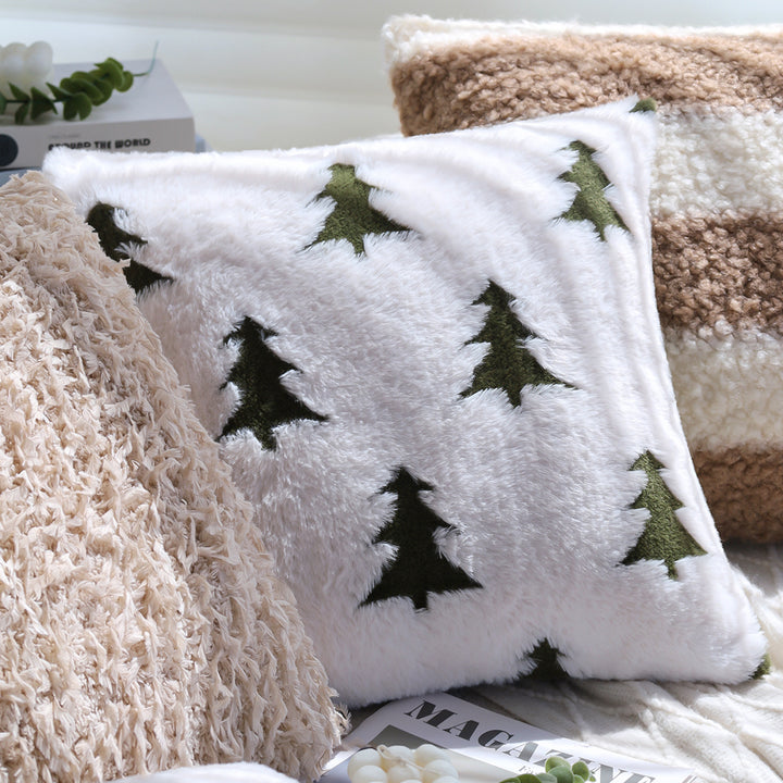 Rectangular plush home cushion with tree tufting Kalsten