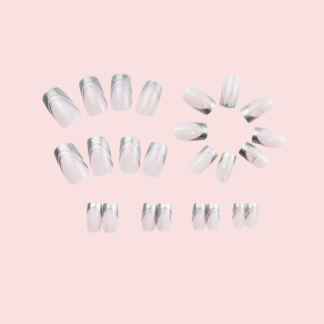 Elegant French Tip Press-On Nail Extensions Kalsten