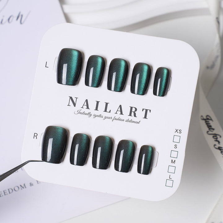 Artistic Stiletto Press-On Nail Set with Floral Embellishments Kalsten