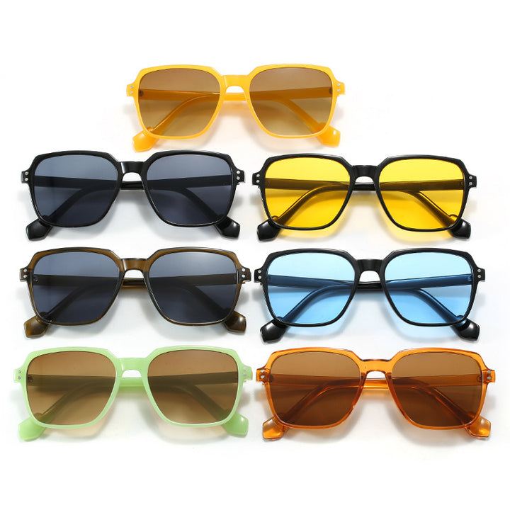 Women's fashionable square sunglasses with yellow lenses Kalsten