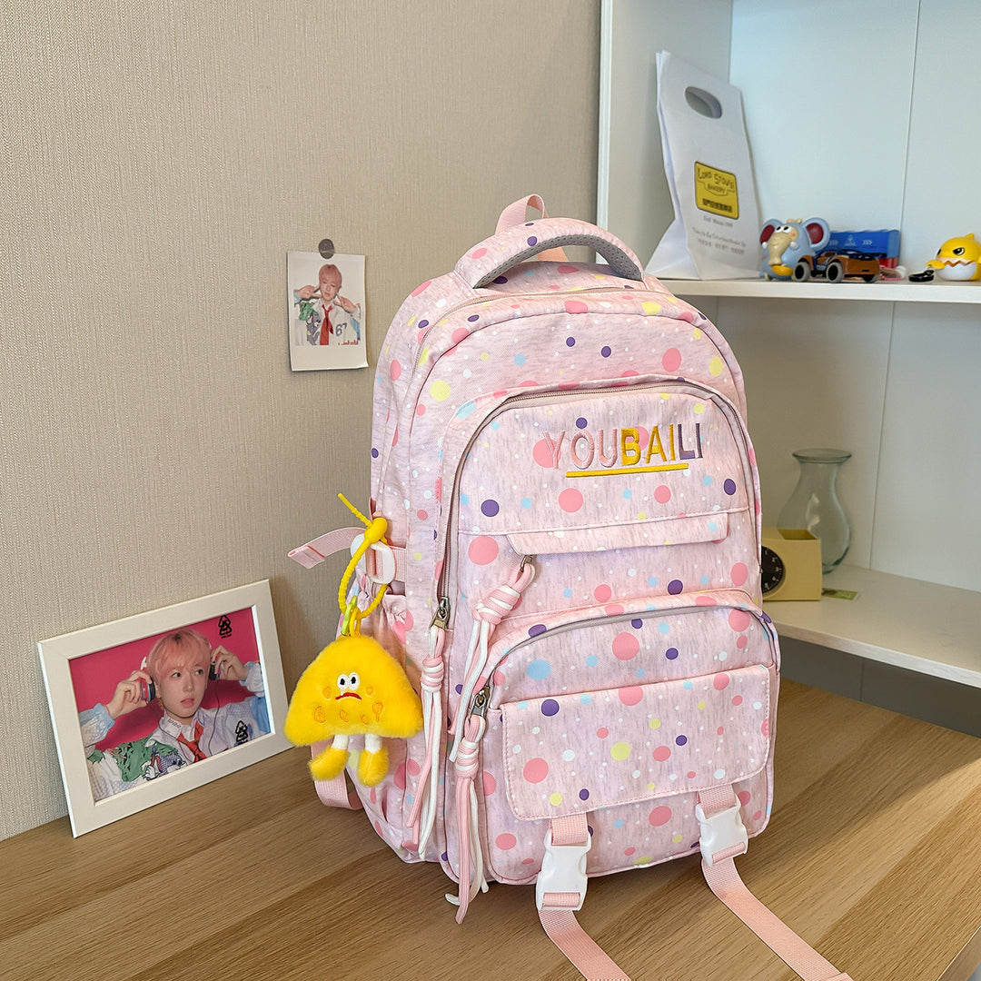 Playful Polka Dot School Backpack Kalsten