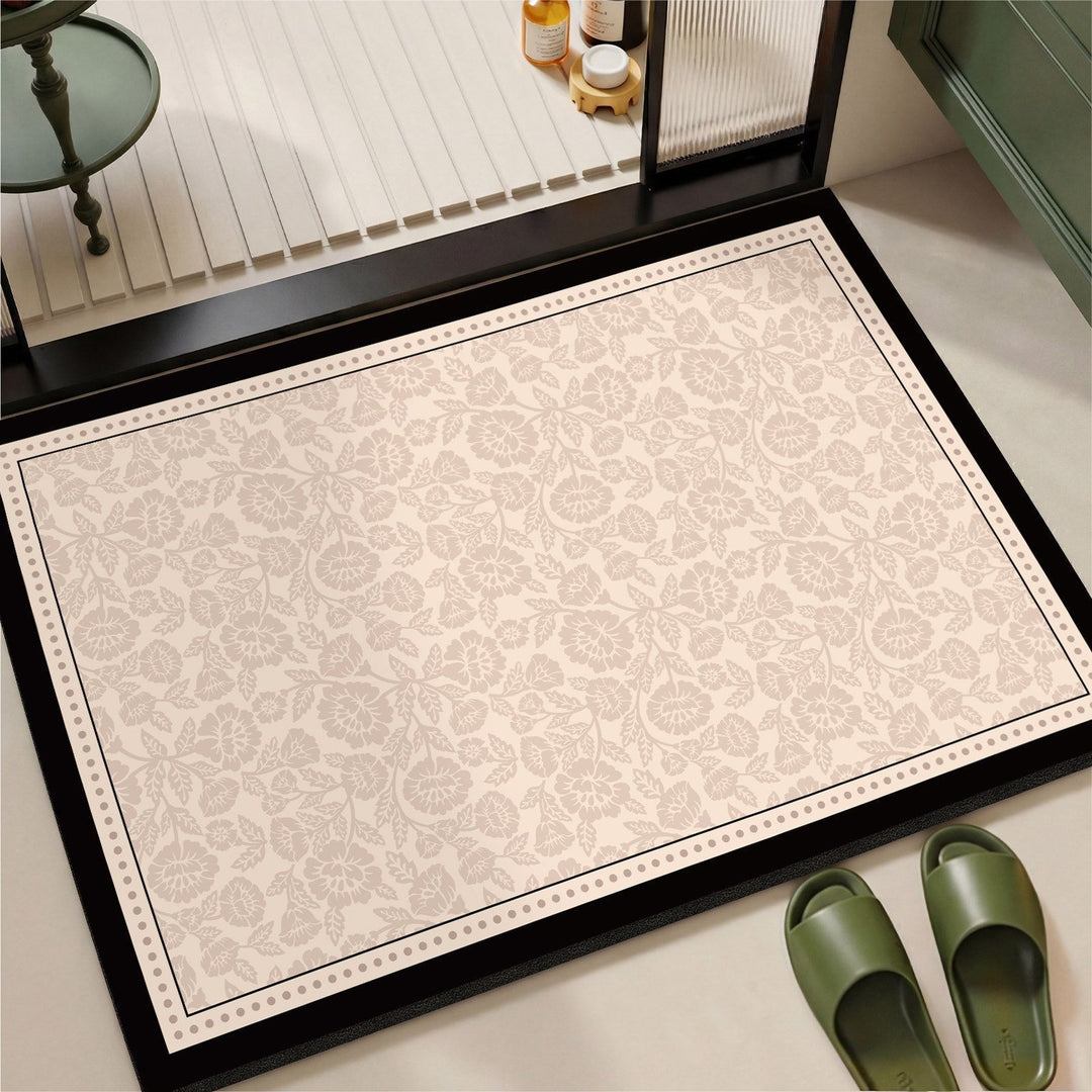Elegant Vintage Floral Print Area Mat