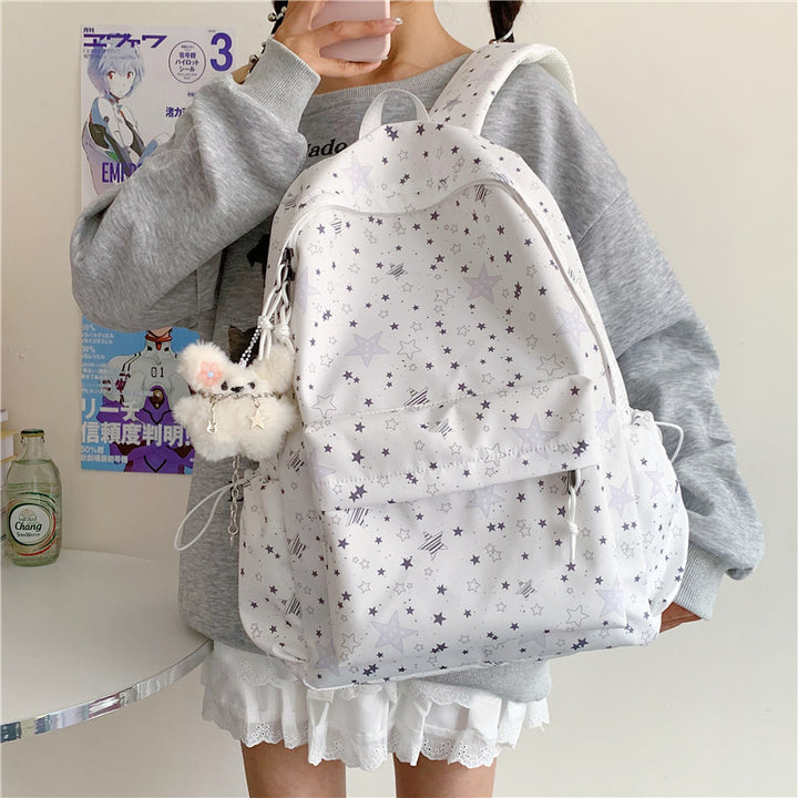 Backpack with Thoughtful Compartments and Trendy Star Motif Kalsten