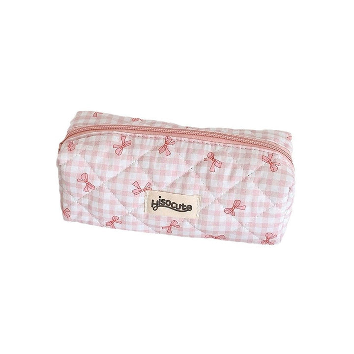 Quilted Cosmetic Pencil Case